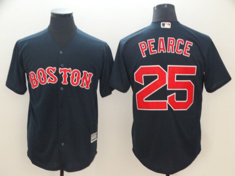 Men Boston Red Sox #25 Pearce Blue Game MLB Jerseys->cincinnati reds->MLB Jersey